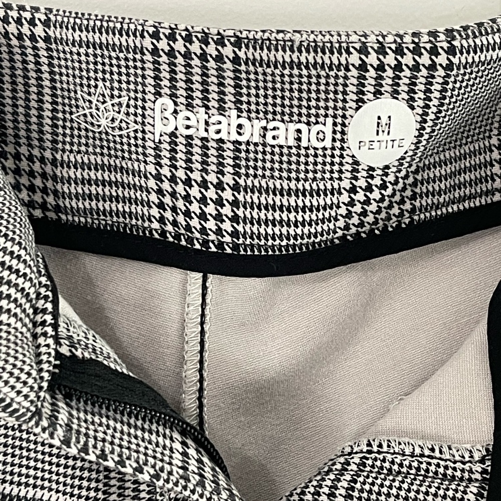 Betabrand black,white,Gray Plaid Ankle Pants - Picture 7 of 13